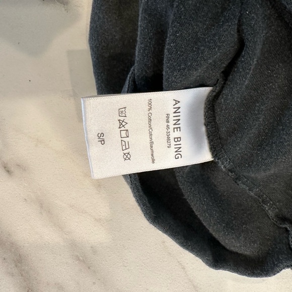 Black Anine Bing Lili Wild and Free Tee - washed black - Picture 5 of 5